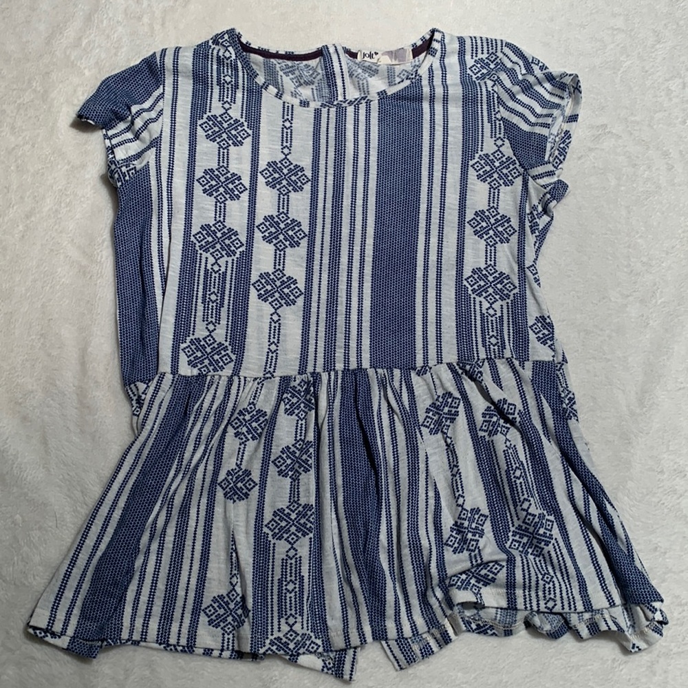 short sleeve, button-up blouse
